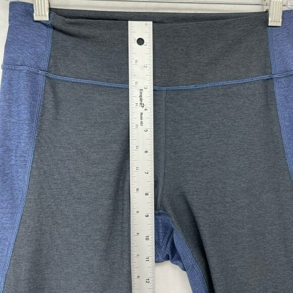 Outdoor Voices Leggings Womens M Blue Black Colorblock Activewear Skinny Pull on - Picture 4 of 11